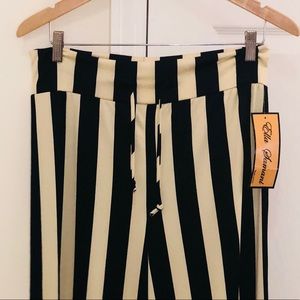 🔥Pants - Striped wide leg pants mid flare ivory🔥